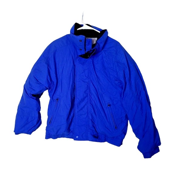 Vintage 90s Eddie Bauer Blue Full Zip Goose Down Insulated Jacket Mens SZ Large - Picture 1 of 5